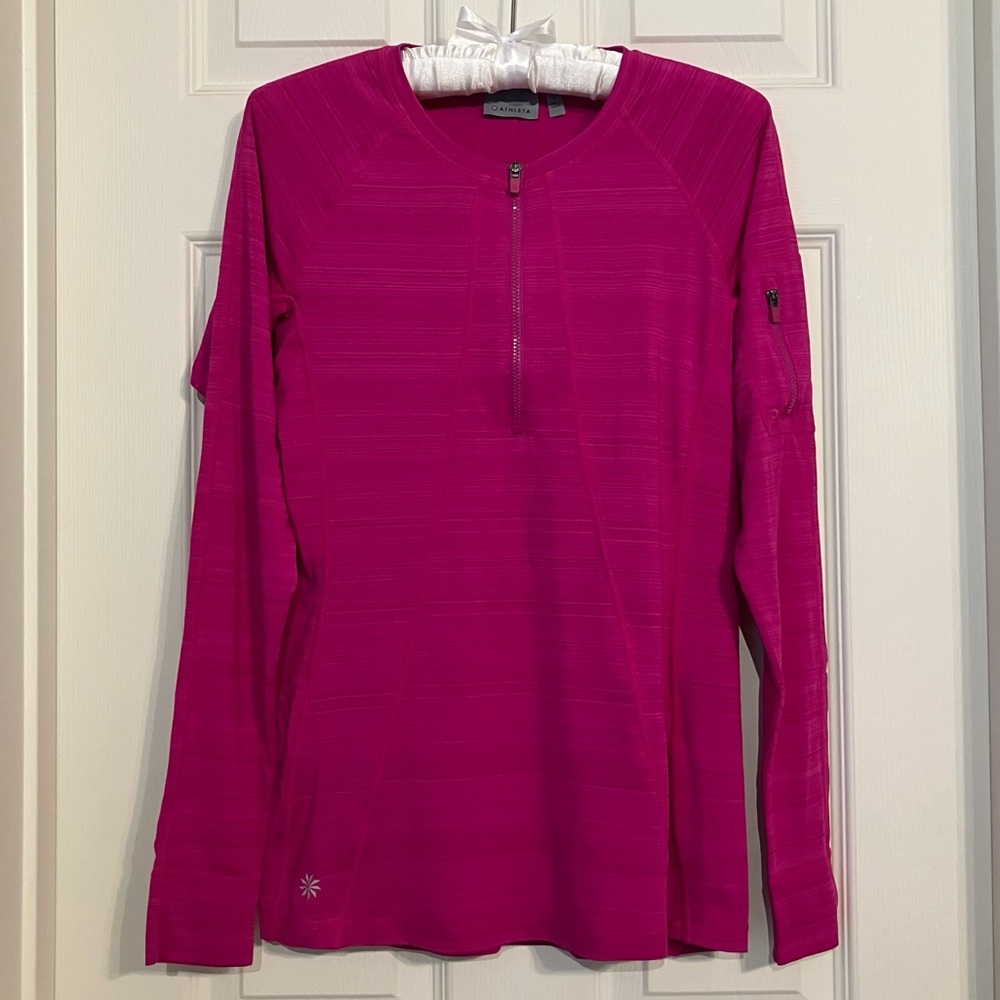 Athleta Pacifica UPF Zip Up Long-Sleeved Tee Shirt